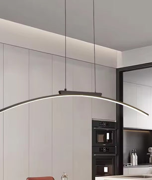 Moderne LED Boog Hanglamp 100 cm – Dimbare Arc Design Lamp van Aluminium & IJzer – Energiezuinig, 3000–6500K – Voor Eetkamer, Woonkamer & Keuken
