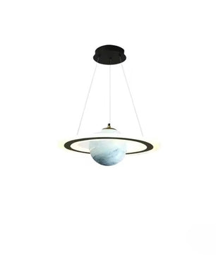 Acryl Planeet Hanglamp met E27 Fitting – Ruimte & Ster Design – Driekleurig Licht via Wandschakelaar – Moderne Hanglamp voor Woonkamer, Slaapkamer & Kinderkamer