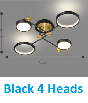 Moderne LED Hanglamp met Afstandsbediening – Dimbaar Goud & Zwart Aluminium Armatuur – Verstelbare Kleurtemperatuur voor Woonkamer, Eetkamer & Keuken