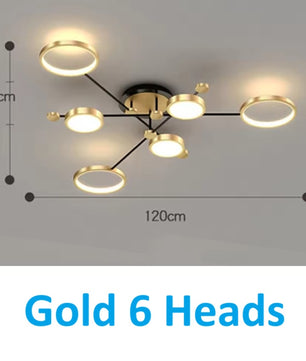 Moderne LED Hanglamp met Afstandsbediening – Dimbaar Goud & Zwart Aluminium Armatuur – Verstelbare Kleurtemperatuur voor Woonkamer, Eetkamer & Keuken