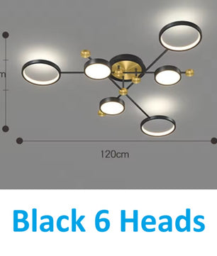 Moderne LED Hanglamp met Afstandsbediening – Dimbaar Goud & Zwart Aluminium Armatuur – Verstelbare Kleurtemperatuur voor Woonkamer, Eetkamer & Keuken