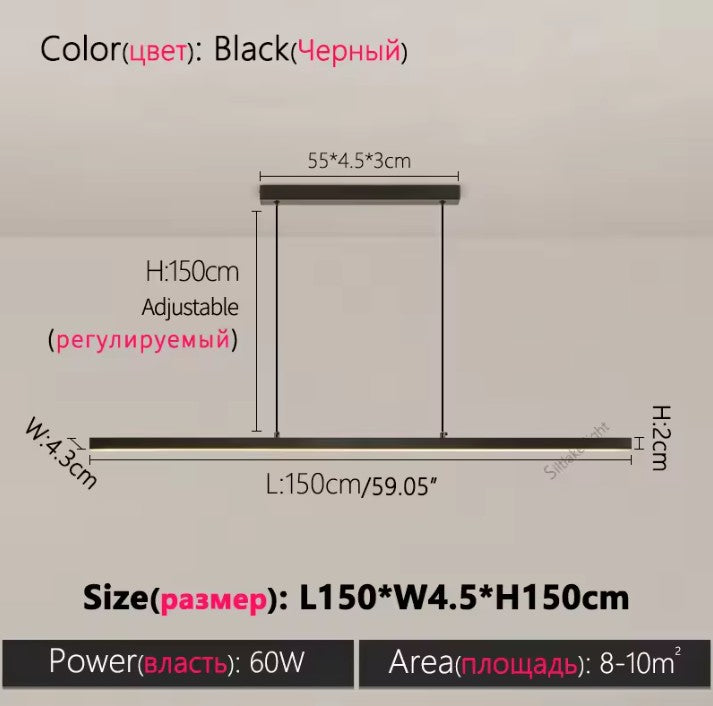 Moderne LED Hanglamp – Scandinavische Design Kroonluchter van Acryl & Metaal – LED Pendellamp met Meerdere Lichtkleuren voor Keuken, Eettafel & Bar