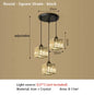 Luxe Kristallen Hanglamp met E27 Fittingen – Moderne Design Plafondlamp met Ronde of Rechthoekige Plafondplaat – Kristallen Pendellamp voor Woonkamer, Eetkamer & Slaapkamer