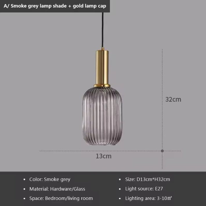 Glazen LED Hanglamp – Retro Luxe Design Hanglamp van Glas & Metaal – Sfeervolle Pendellamp voor Keuken, Eetkamer, Woonkamer & Restaurant