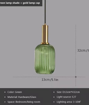 Glazen LED Hanglamp – Retro Luxe Design Hanglamp van Glas & Metaal – Sfeervolle Pendellamp voor Keuken, Eetkamer, Woonkamer & Restaurant