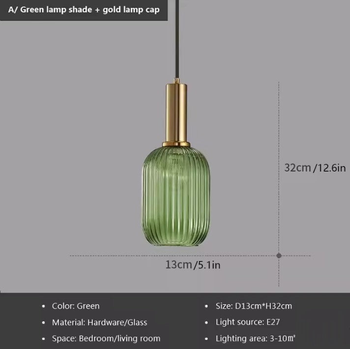 Glazen LED Hanglamp – Retro Luxe Design Hanglamp van Glas & Metaal – Sfeervolle Pendellamp voor Keuken, Eetkamer, Woonkamer & Restaurant