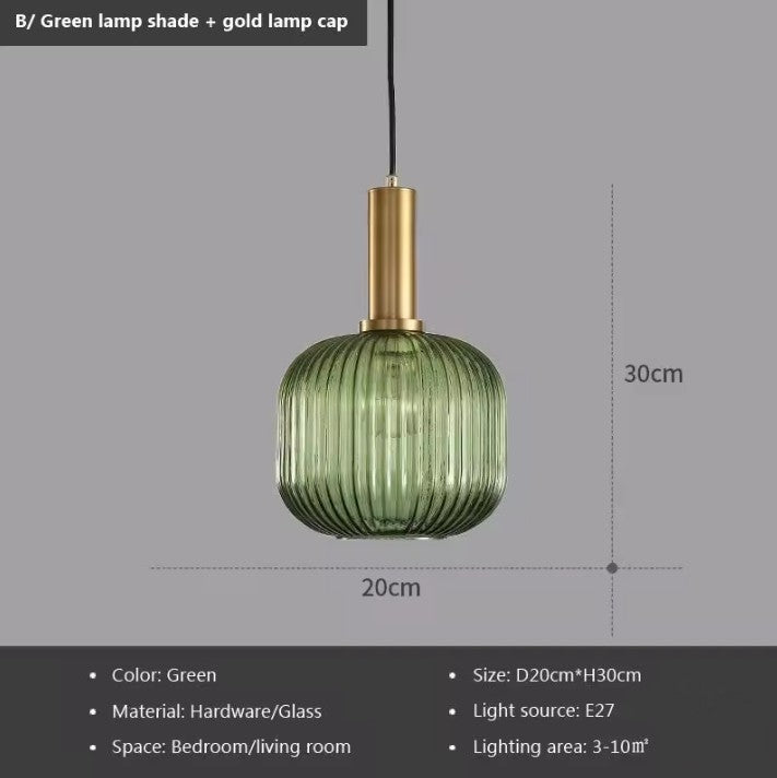 Glazen LED Hanglamp – Retro Luxe Design Hanglamp van Glas & Metaal – Sfeervolle Pendellamp voor Keuken, Eetkamer, Woonkamer & Restaurant