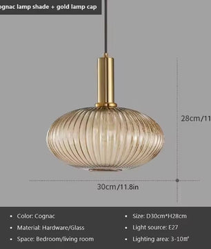 Glazen LED Hanglamp – Retro Luxe Design Hanglamp van Glas & Metaal – Sfeervolle Pendellamp voor Keuken, Eetkamer, Woonkamer & Restaurant