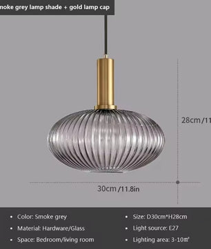 Glazen LED Hanglamp – Retro Luxe Design Hanglamp van Glas & Metaal – Sfeervolle Pendellamp voor Keuken, Eetkamer, Woonkamer & Restaurant