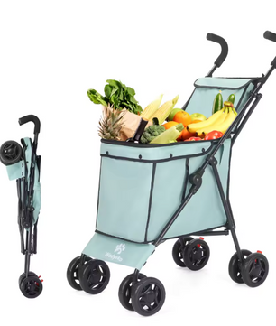Multifunctionele Opvouwbare Winkelwagen – Draagbare Trolley voor Boodschappen, Picknick en Huisdieren