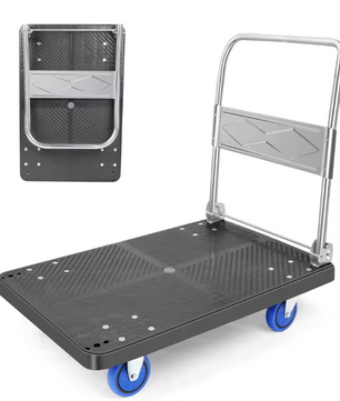 Heavy Duty Opvouwbare Winkelwagen met Wielen – Steekwagen en Dolly voor Transport en Bagage