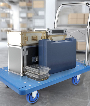Heavy Duty Opvouwbare Winkelwagen met Wielen – Steekwagen en Dolly voor Transport en Bagage