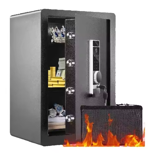 Elektronische Kluis met Digitale Code en Vingerafdruk – Afsluitbare Beveiligingskluis voor Geld en Documenten