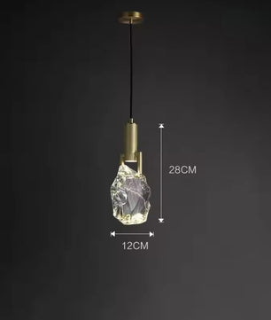 Moderne Kristallen Hanglamp – Luxe Messing & Kristal – LED Verlichting – Ø12 cm – Elegant Design
