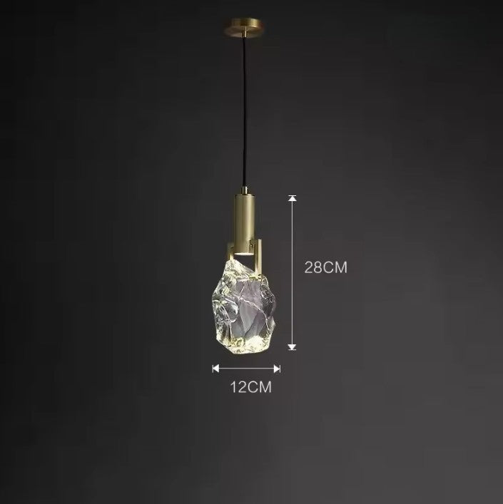 Moderne Kristallen Hanglamp – Luxe Messing & Kristal – LED Verlichting – Ø12 cm – Elegant Design