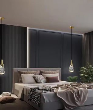 Moderne Kristallen Hanglamp – Luxe Messing & Kristal – LED Verlichting – Ø12 cm – Elegant Design