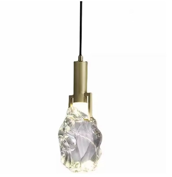 Moderne Kristallen Hanglamp – Luxe Messing & Kristal – LED Verlichting – Ø12 cm – Elegant Design