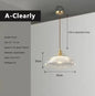 Nordic Houten Glazen Hanglamp – Scandinavisch Vintage Design met Messing Accent – E27 Fitting – Warm Sfeervol Licht