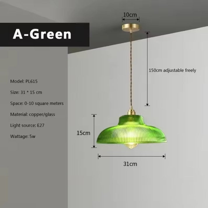 Nordic Houten Glazen Hanglamp – Scandinavisch Vintage Design met Messing Accent – E27 Fitting – Warm Sfeervol Licht