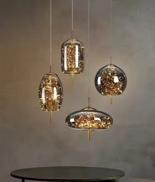 Moderne LED Hanglamp van Glas – Minimalistisch Design – Sfeervolle Verlichting voor Woonkamer, Slaapkamer & Eetkamer