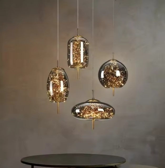 Moderne LED Hanglamp van Glas – Minimalistisch Design – Sfeervolle Verlichting voor Woonkamer, Slaapkamer & Eetkamer