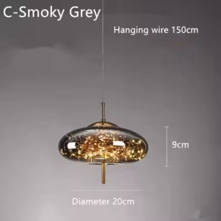 Moderne LED Hanglamp van Glas – Minimalistisch Design – Sfeervolle Verlichting voor Woonkamer, Slaapkamer & Eetkamer