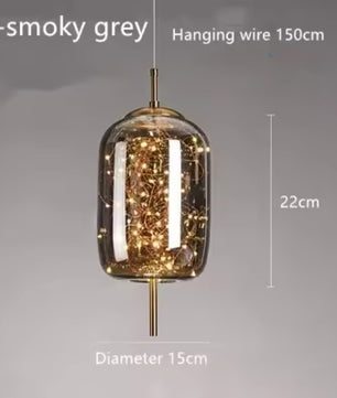 Moderne LED Hanglamp van Glas – Minimalistisch Design – Sfeervolle Verlichting voor Woonkamer, Slaapkamer & Eetkamer