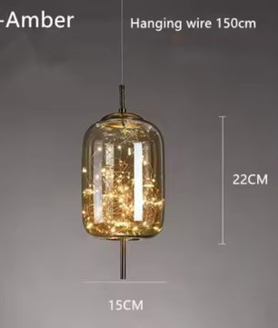 Moderne LED Hanglamp van Glas – Minimalistisch Design – Sfeervolle Verlichting voor Woonkamer, Slaapkamer & Eetkamer