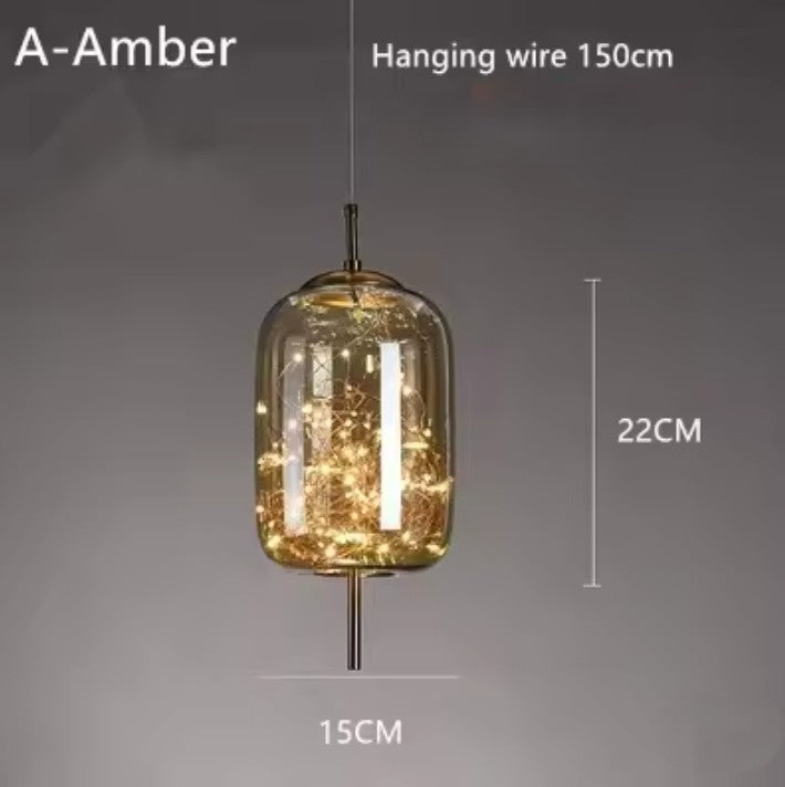Moderne LED Hanglamp van Glas – Minimalistisch Design – Sfeervolle Verlichting voor Woonkamer, Slaapkamer & Eetkamer