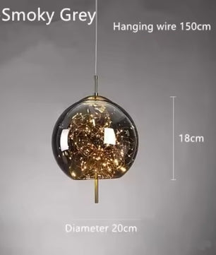 Moderne LED Hanglamp van Glas – Minimalistisch Design – Sfeervolle Verlichting voor Woonkamer, Slaapkamer & Eetkamer