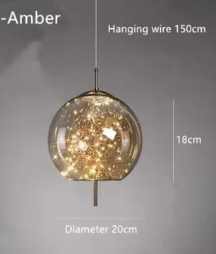 Moderne LED Hanglamp van Glas – Minimalistisch Design – Sfeervolle Verlichting voor Woonkamer, Slaapkamer & Eetkamer