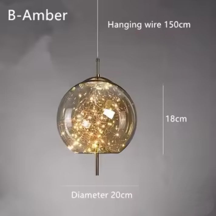 Moderne LED Hanglamp van Glas – Minimalistisch Design – Sfeervolle Verlichting voor Woonkamer, Slaapkamer & Eetkamer