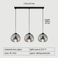 Nordic Glazen Hanglamp – Scandinavisch Minimalistisch Design – Rokerig Grijs Glas – E27 – Voor Keuken, Eetkamer & Woonkamer