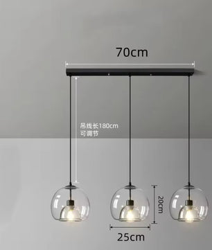 Nordic Glazen Hanglamp – Scandinavisch Minimalistisch Design – Rokerig Grijs Glas – E27 – Voor Keuken, Eetkamer & Woonkamer