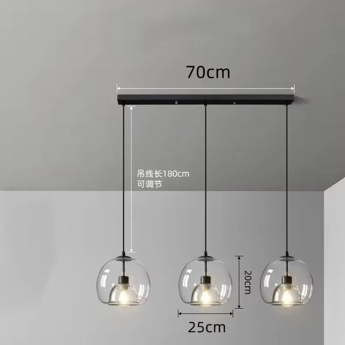 Nordic Glazen Hanglamp – Scandinavisch Minimalistisch Design – Rokerig Grijs Glas – E27 – Voor Keuken, Eetkamer & Woonkamer
