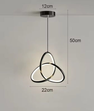 Glanzende LED Hanglamp – Moderne Design Plafondlamp – 3 Instelbare Lichtkleuren – Acryl & Metaal – 22 cm