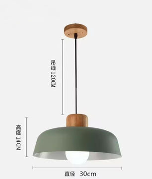 Scandinavische Houten Hanglamp – Moderne Macaron Design Plafondlamp – Massief Hout & Metaal – E27 – Voor Woonkamer, Slaapkamer & Studeerkamer
