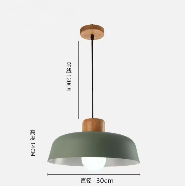 Scandinavische Houten Hanglamp – Moderne Macaron Design Plafondlamp – Massief Hout & Metaal – E27 – Voor Woonkamer, Slaapkamer & Studeerkamer