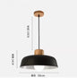 Scandinavische Houten Hanglamp – Moderne Macaron Design Plafondlamp – Massief Hout & Metaal – E27 – Voor Woonkamer, Slaapkamer & Studeerkamer