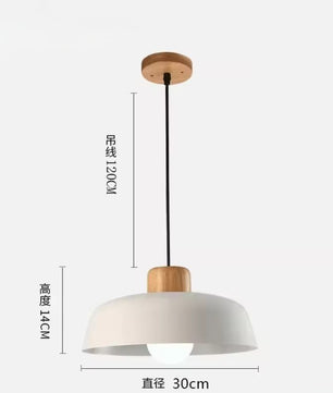 Scandinavische Houten Hanglamp – Moderne Macaron Design Plafondlamp – Massief Hout & Metaal – E27 – Voor Woonkamer, Slaapkamer & Studeerkamer