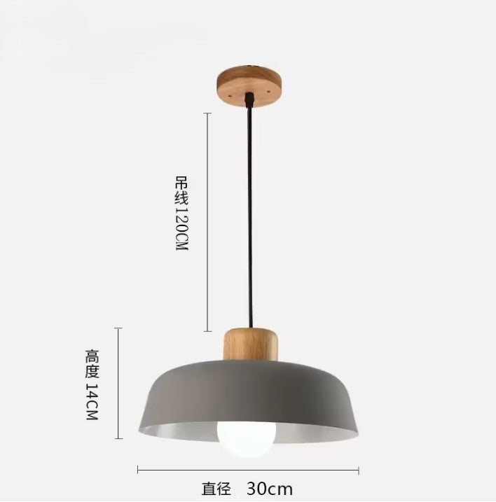 Scandinavische Houten Hanglamp – Moderne Macaron Design Plafondlamp – Massief Hout & Metaal – E27 – Voor Woonkamer, Slaapkamer & Studeerkamer
