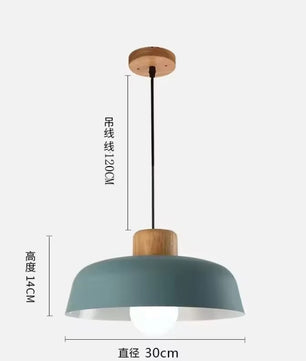 Scandinavische Houten Hanglamp – Moderne Macaron Design Plafondlamp – Massief Hout & Metaal – E27 – Voor Woonkamer, Slaapkamer & Studeerkamer
