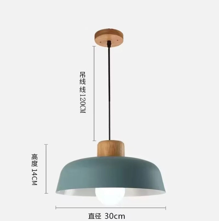 Scandinavische Houten Hanglamp – Moderne Macaron Design Plafondlamp – Massief Hout & Metaal – E27 – Voor Woonkamer, Slaapkamer & Studeerkamer
