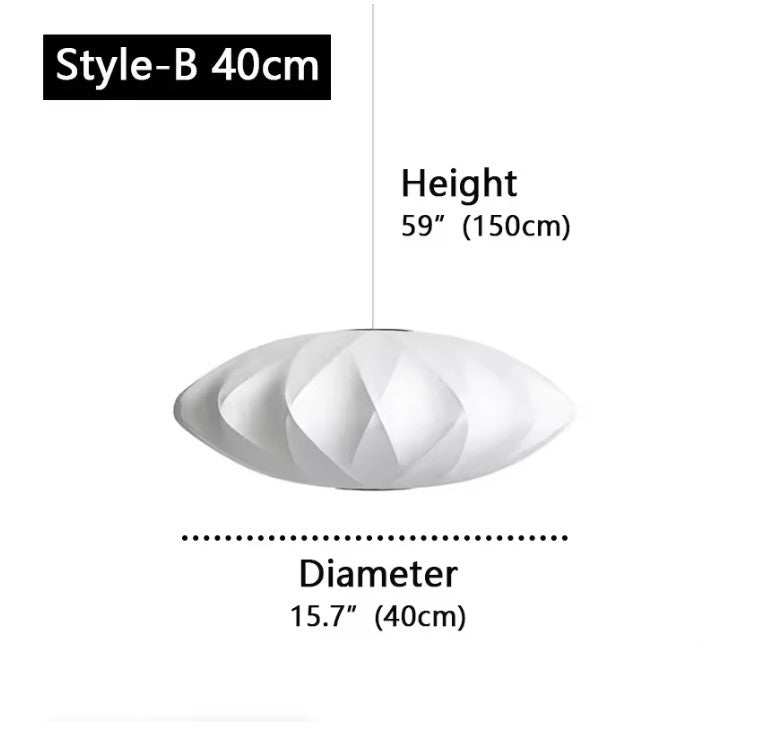 Moderne Zijde LED Hanglamp – Minimalistische Designer Plafondlamp – Witte Stoffen Kap – E27 – Voor Woonkamer, Restaurant & Hotel
