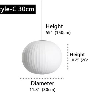 Moderne Zijde LED Hanglamp – Minimalistische Designer Plafondlamp – Witte Stoffen Kap – E27 – Voor Woonkamer, Restaurant & Hotel