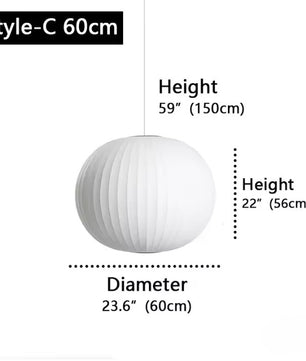 Moderne Zijde LED Hanglamp – Minimalistische Designer Plafondlamp – Witte Stoffen Kap – E27 – Voor Woonkamer, Restaurant & Hotel