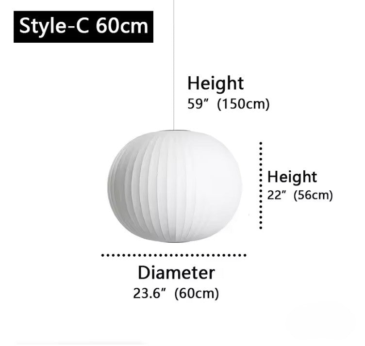 Moderne Zijde LED Hanglamp – Minimalistische Designer Plafondlamp – Witte Stoffen Kap – E27 – Voor Woonkamer, Restaurant & Hotel