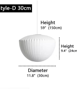 Moderne Zijde LED Hanglamp – Minimalistische Designer Plafondlamp – Witte Stoffen Kap – E27 – Voor Woonkamer, Restaurant & Hotel