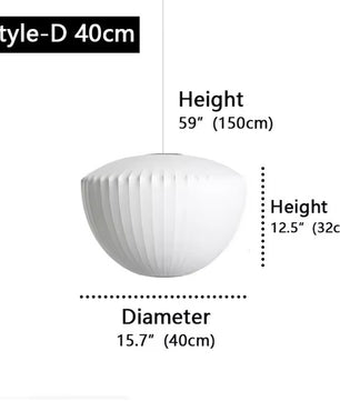 Moderne Zijde LED Hanglamp – Minimalistische Designer Plafondlamp – Witte Stoffen Kap – E27 – Voor Woonkamer, Restaurant & Hotel