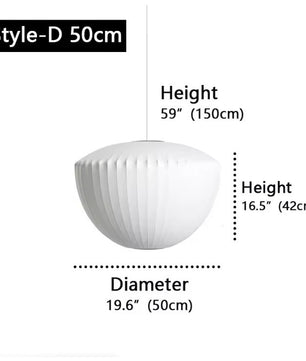 Moderne Zijde LED Hanglamp – Minimalistische Designer Plafondlamp – Witte Stoffen Kap – E27 – Voor Woonkamer, Restaurant & Hotel